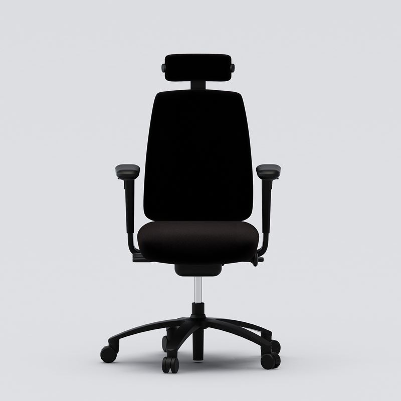 Office chair RH Logic 220, incl. neck and arm support, black