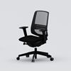 Office chair Light Up, mesh back, lumbar support, armrests, black