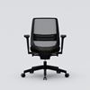 Office chair Light Up, mesh back, lumbar support, armrests, black