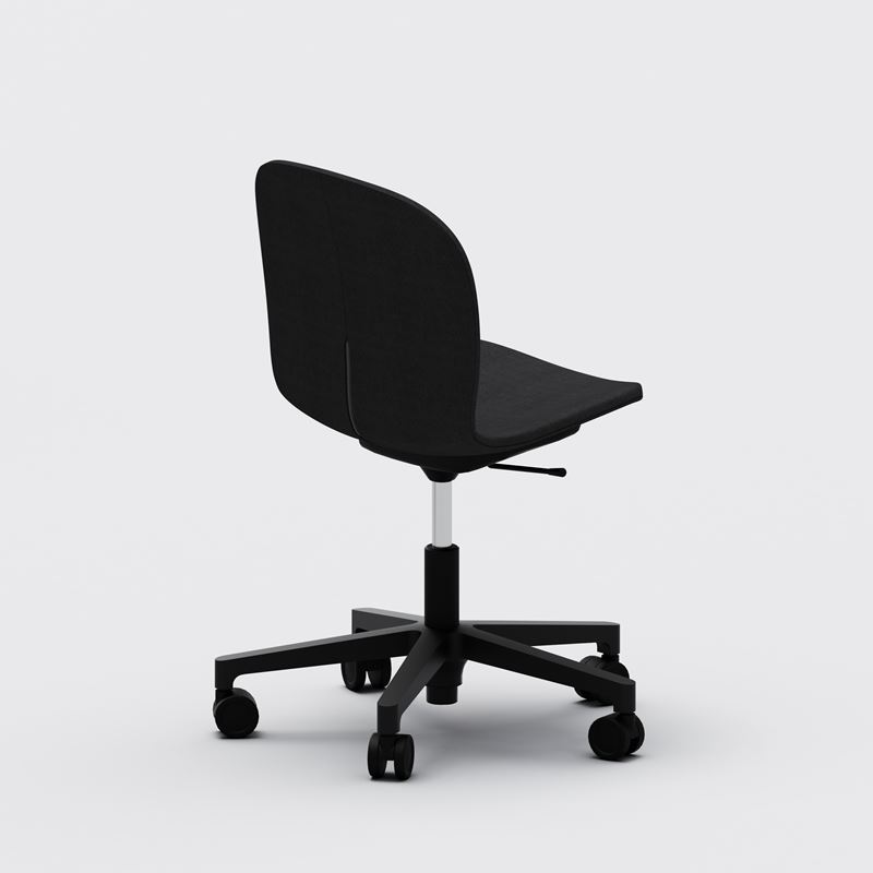 Kontorsstol Noor 6070F, svart tygklädsel, svart kryss