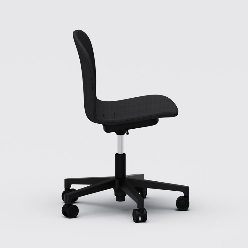 Kontorsstol Noor 6070F, svart tygklädsel, svart kryss