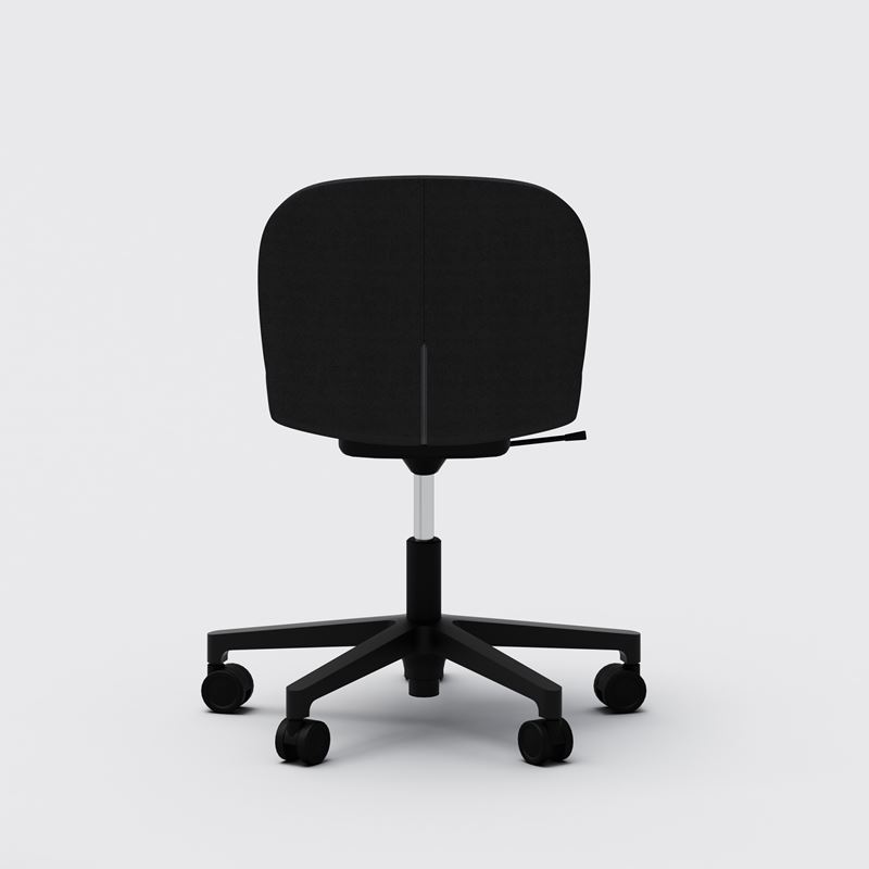 Kontorsstol Noor 6070F, svart tygklädsel, svart kryss