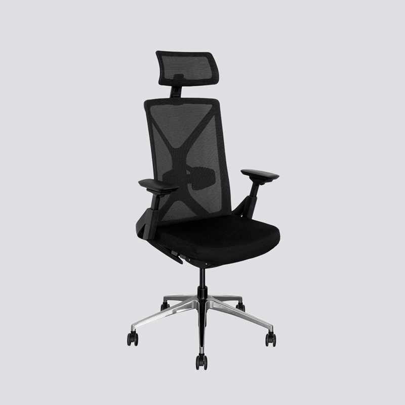Eve Work chair, svart/alu, nackst&#246;d