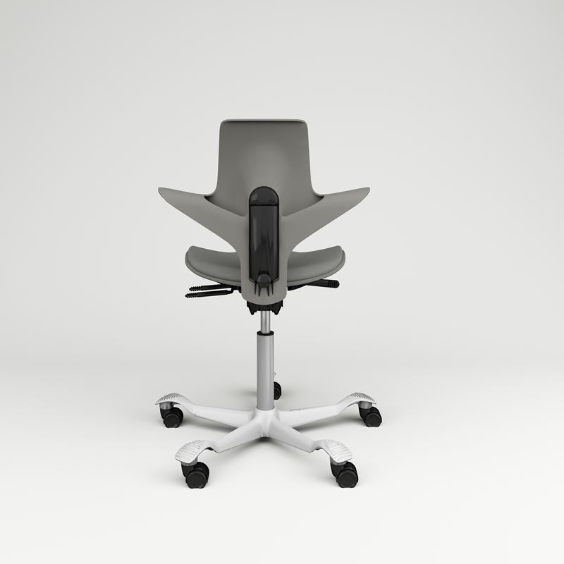 Kontorsstol HÅG Capisco Puls 8020, tygsits, gråbeige, vit