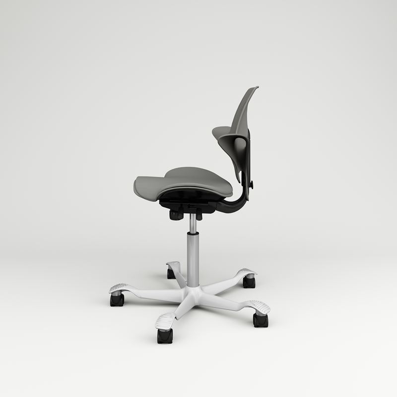 Kontorsstol HÅG Capisco Puls 8020, tygsits, gråbeige, vit