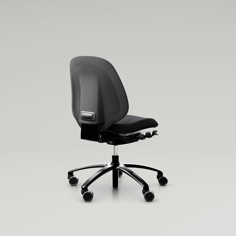 Kontorsstol RH Mereo 200, mörkgrå tygklädsel, svart