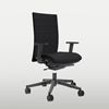 Office chair Soffio, black with black base incl. armrests
