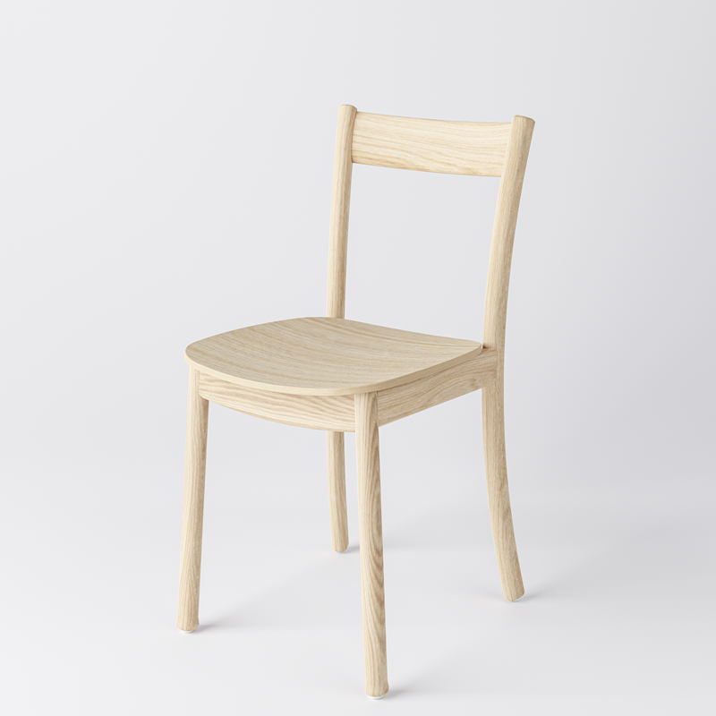 Trästol Arc, massiv ek