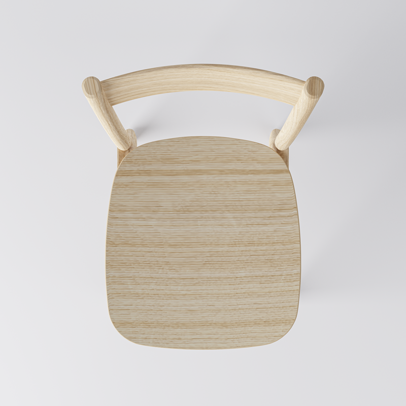 Trästol Arc, massiv ek