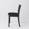 Arc wooden chair, black stained ash