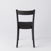 Arc wooden chair, black stained ash