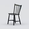 Wooden chair J41, black lacquer