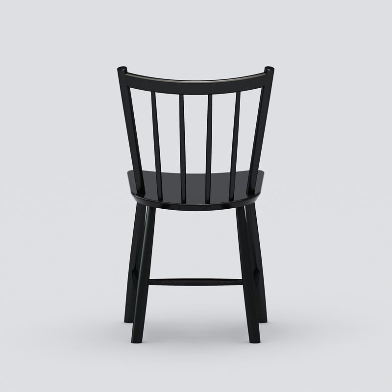 Wooden chair J41, black lacquer