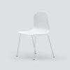 Canteen chair Pelican, white seat, white legs