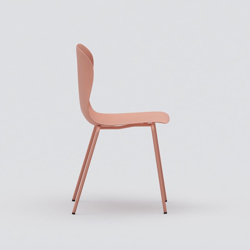 Stol Pelican, rosa sittskal, rosa ben