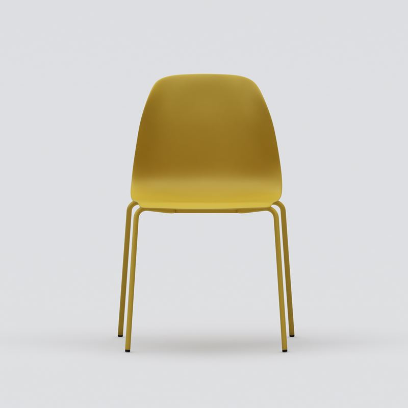 Canteen chair Pelican, yellow seat, yellow legs