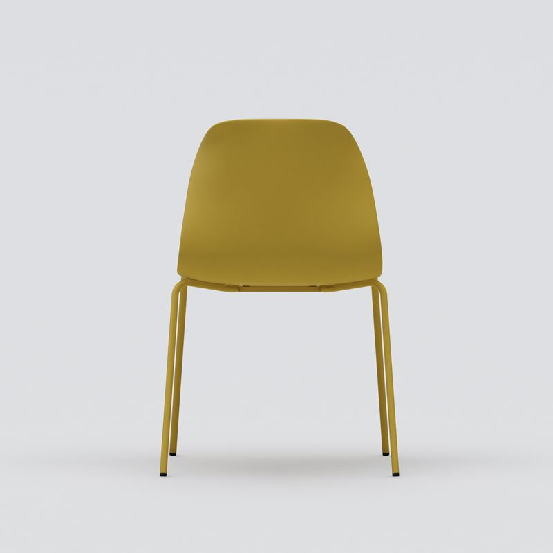 Canteen chair Pelican, yellow seat, yellow legs