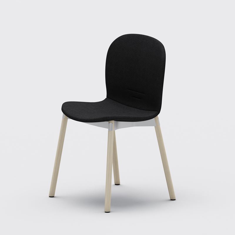 Noor Wood 6080F, black, legs in ash