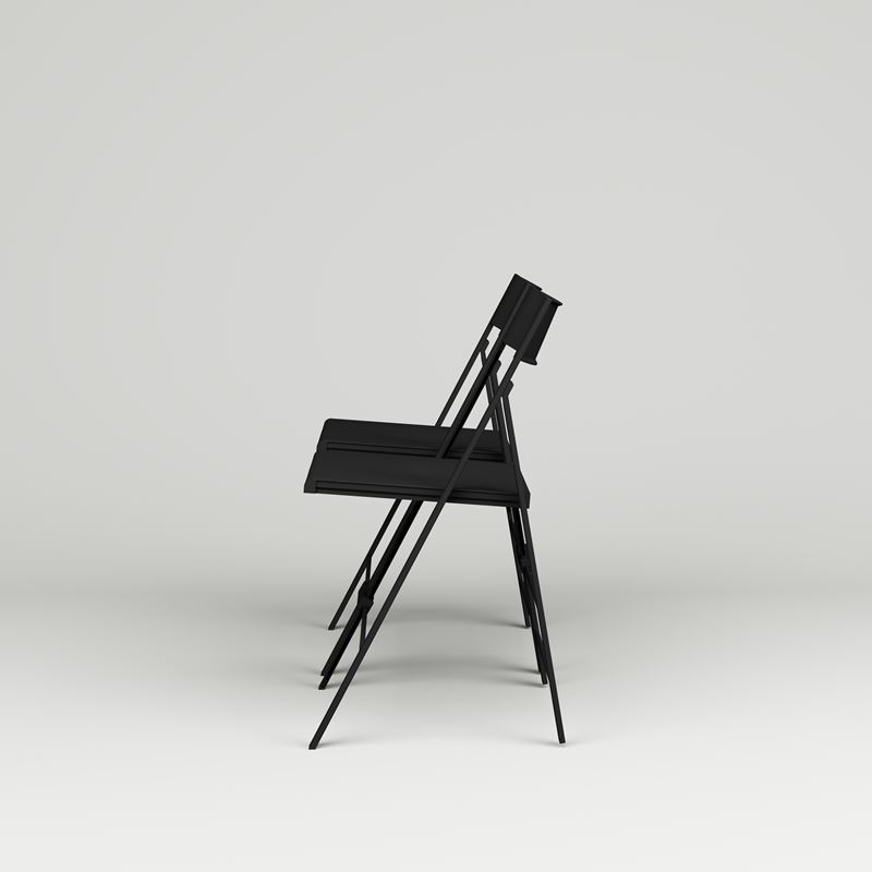 F&#228;llstol pocket plastic 509, m&#246;rkgr&#229;