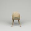 Kaiak wooden chair, upholstered seat beige, legs and back oak