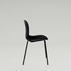 Shell chair RBM Noor 6050S with upholstered seat, black