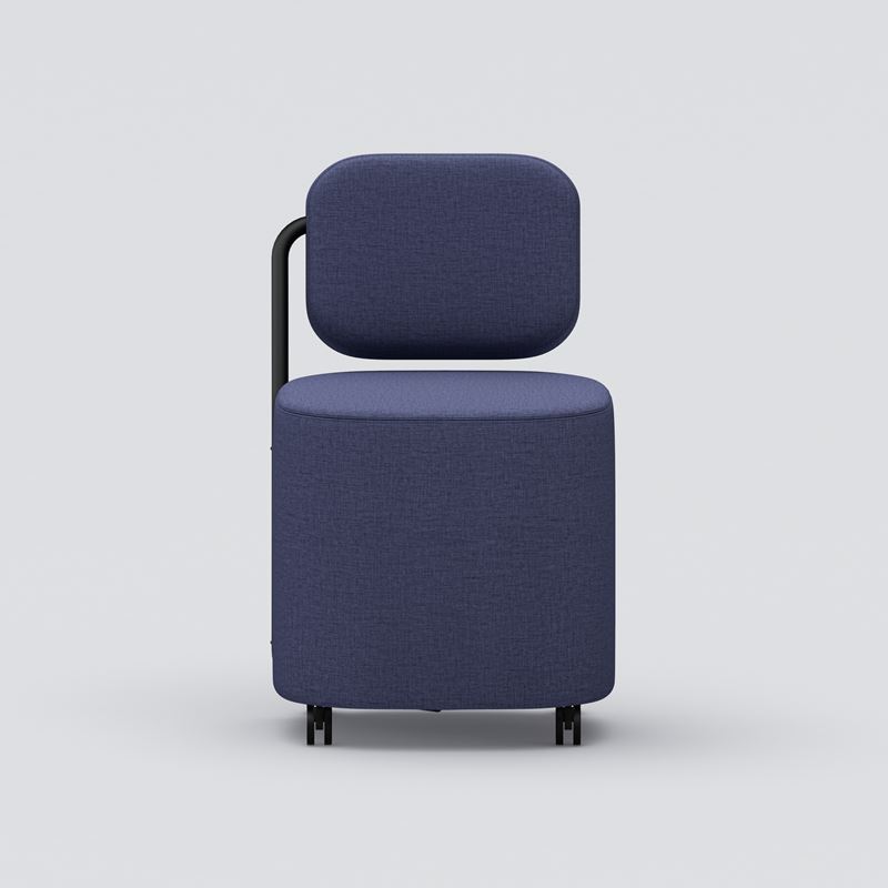 Aktiv f&#229;t&#246;lj med bord iQseat, bl&#229;, svart stativ