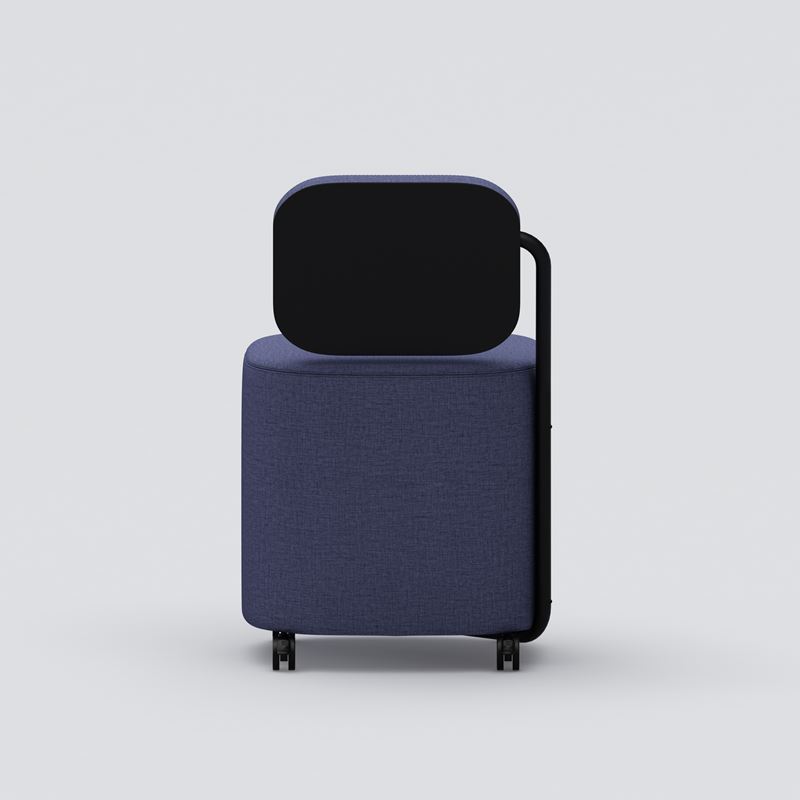 Aktiv f&#229;t&#246;lj med bord iQseat, bl&#229;, svart stativ