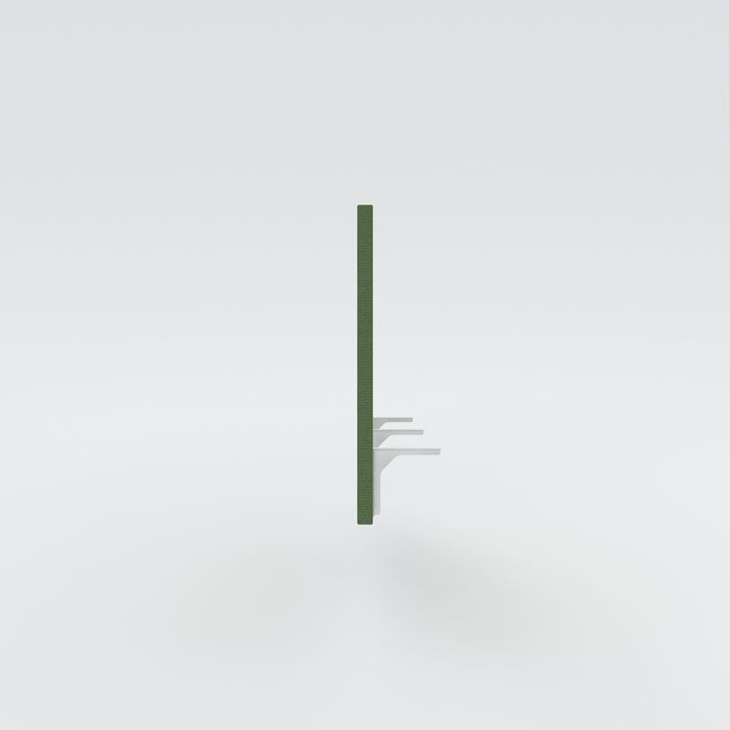 Bordssk&#228;rm tyg, Carlow m&#246;rkgr&#246;n, 1200x650, vita beslag