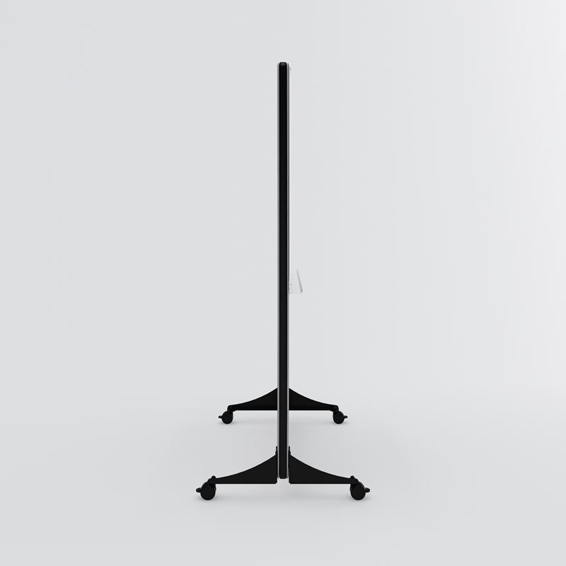 Sk&#228;rmv&#228;gg Sketch med vit skrivtavla, gr&#229;tt tyg, B1000 H1800