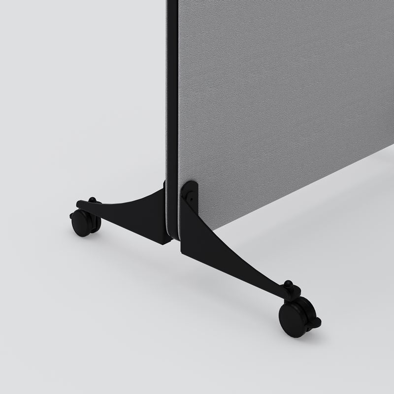 Sk&#228;rmv&#228;gg Sketch med vit skrivtavla, gr&#229;tt tyg, B1000 H1800