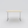 Skrivbord Access, 1200x600, H730, vit laminat, silver