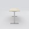 Skrivbord Access, 1200x600, H730, vit laminat, silver