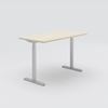 Skrivbord Access, 1200x600, H730, vit laminat, silver