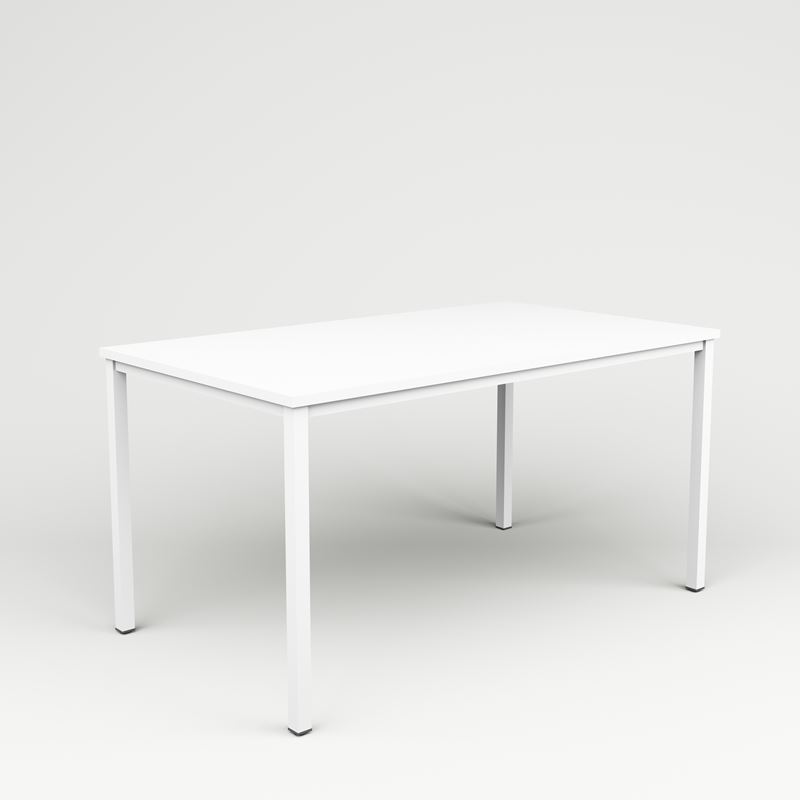 Office desk College, 1400x800, H730, white laminate, white