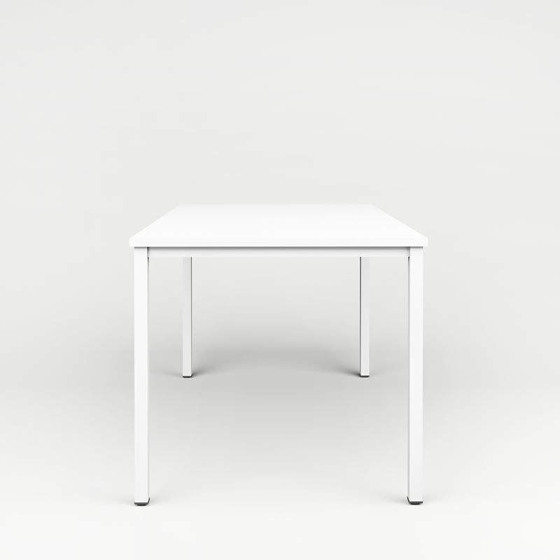 Office desk College, 1400x800, H730, white laminate, white