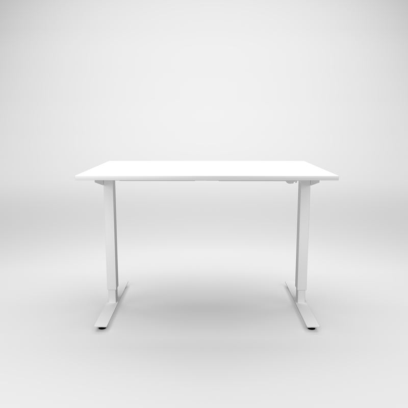 Höj- & sänkbart skrivbord ELis, 1200x700, vit laminat, vitlack