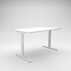 Höj- & sänkbart skrivbord ELis, 1400x700, vit laminat, vitlack