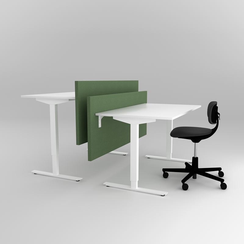 Höj- & sänkbart skrivbord ELis, 1200x700, vit laminat, vitlack