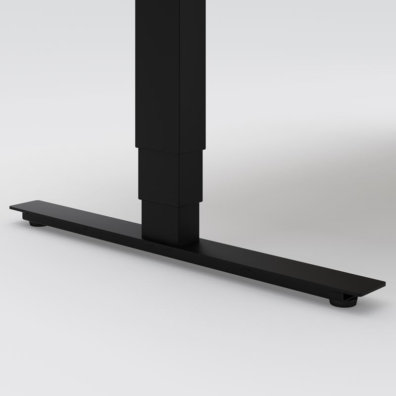 Höj- &amp; sänkbart skrivbord Opus Light, 1200x800, Ask faner, svart