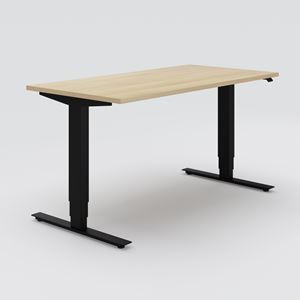 Sit-stand desk Opus Light, 1600x800, Oak veneer, black