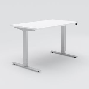 Höj- & sänkbart skrivbord Opus Light, 1400x800, vit/silver