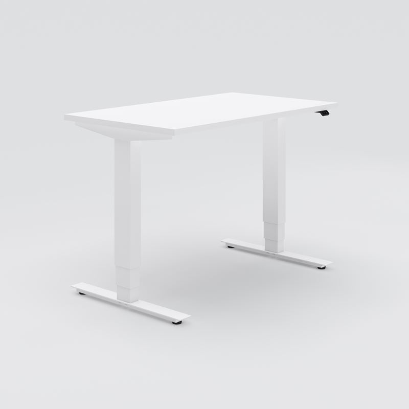 Sit-stand desk Opus Light, 1200x700, white laminate, white lacquer