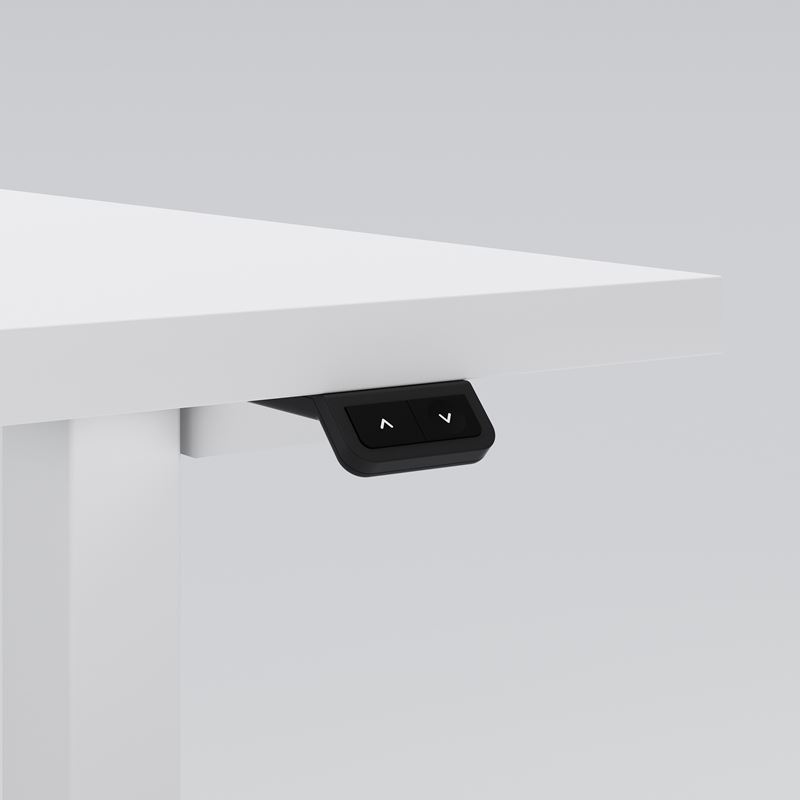 Stand-up desk, ELis, 1400x800, white / white incl. 2 cable grommets