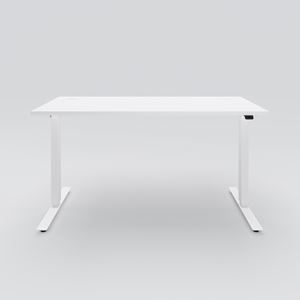 Höj- & sänkbart skrivbord, ELis, 1600x800, vit/vit inkl 2st kabelgenomföringar