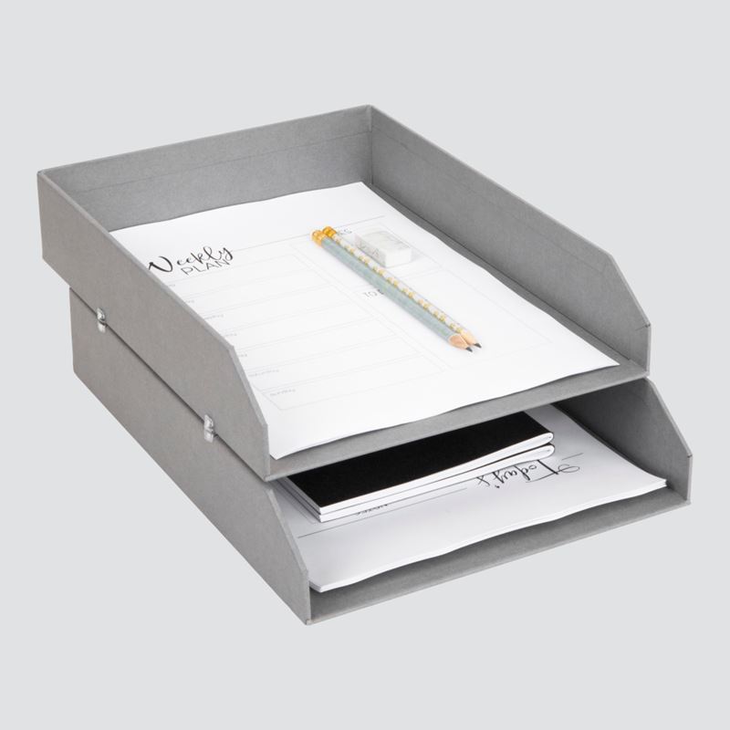 Brevkorg Organisera, grå