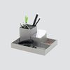 Desk stand with pen cup, organize, gray