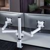 Monitor arm, V4 Twin with two arms, white