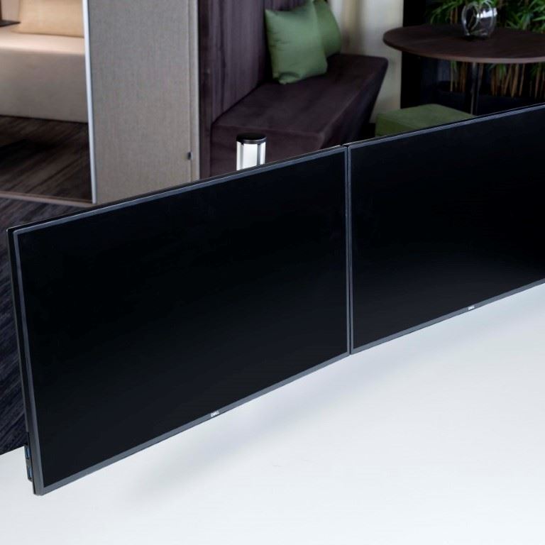 Monitor arm, V4 Twin with two arms, black