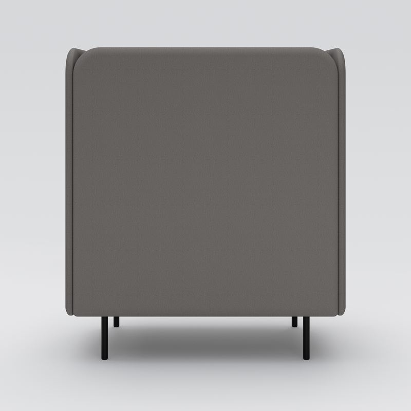 Soffa h&#246;g 2-sits, August, gr&#229;/svart kl&#228;dsel