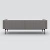 Sofa 3-seater Sans, black metal frame, gray upholstery